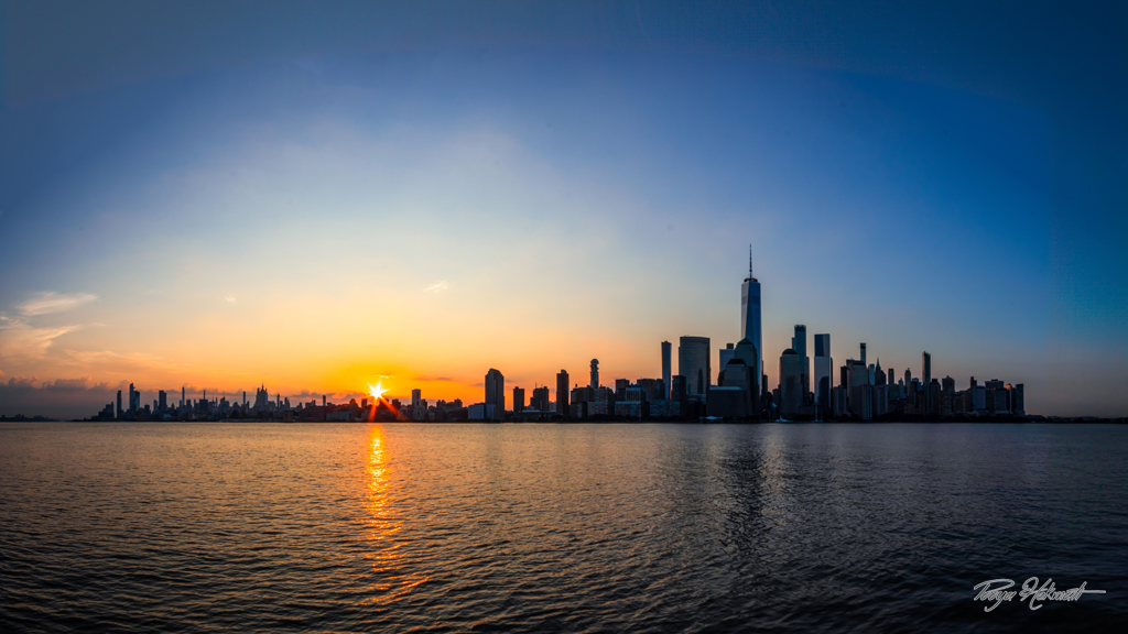 Sunrise Over Manhattan Skyline